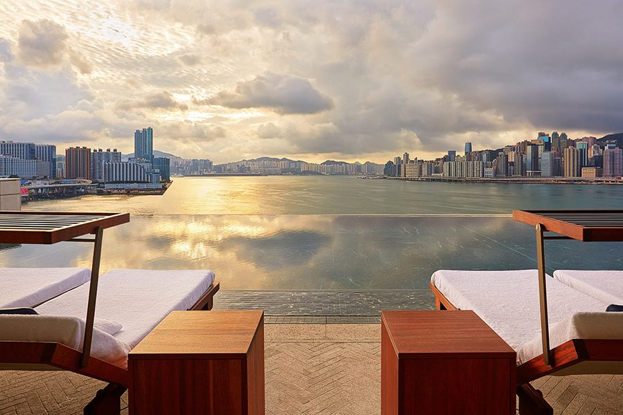 View of Victoria Harbor from Rosewood Hong Kong